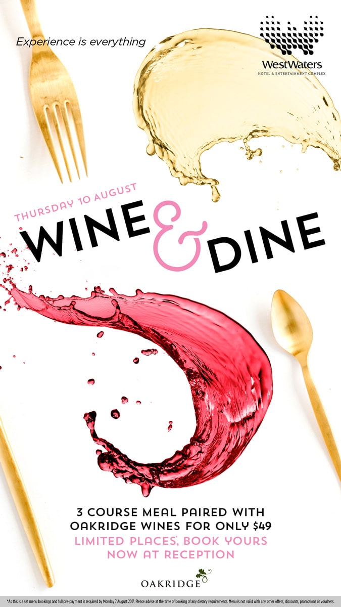 Wine and Dine Night for Just $49 - WestWaters